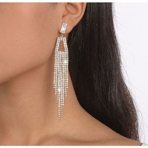 Rhinestone Tassel Earrings